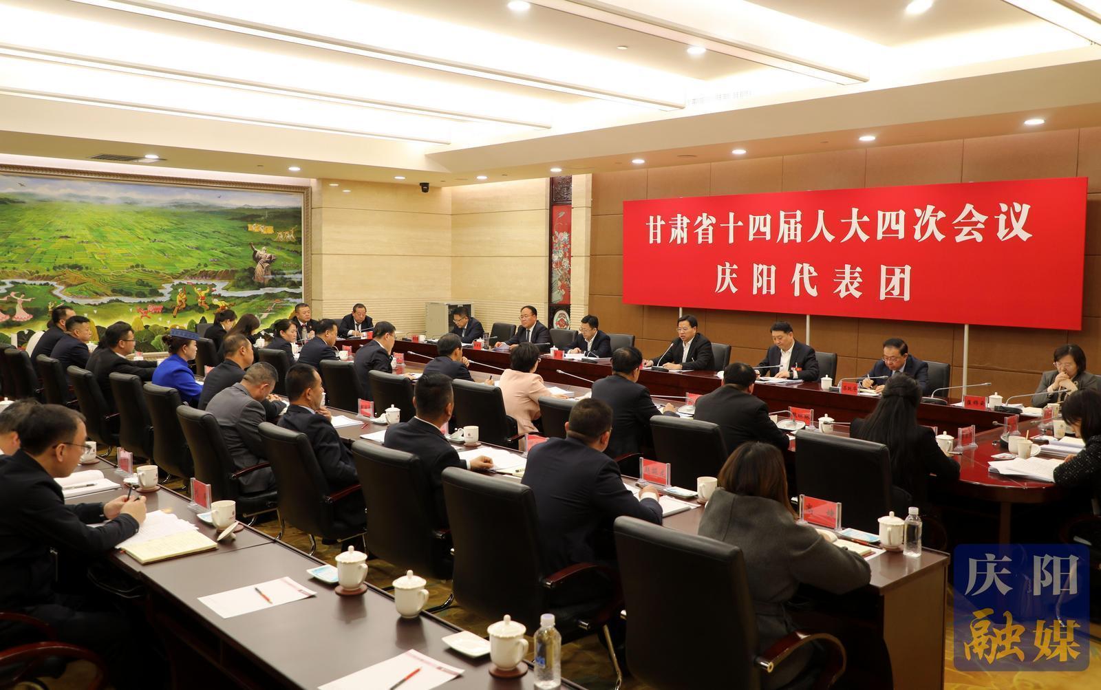 省十四届人大四次会议庆阳代表团继续审议省政府工作报告审查“十五五”规划纲要草案